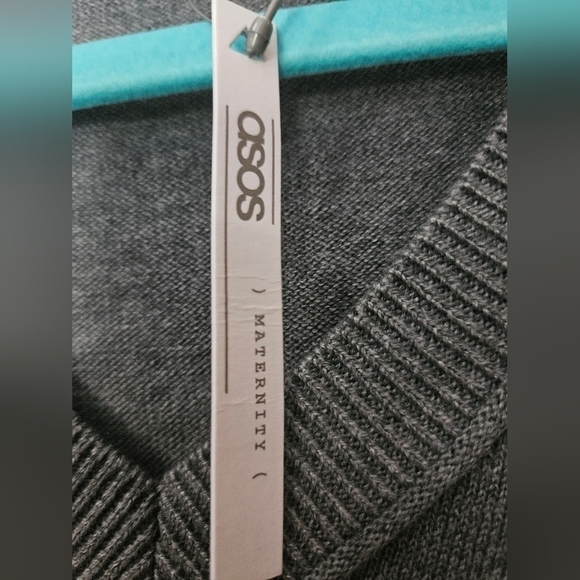 NWT ASOS Maternity V Neck Sweater Wool Blend Women's Size 4 - Picture 4 of 5